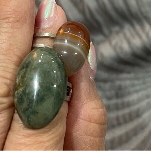 Natural Stones Bundle 2 Rings for the price of one Great Condition